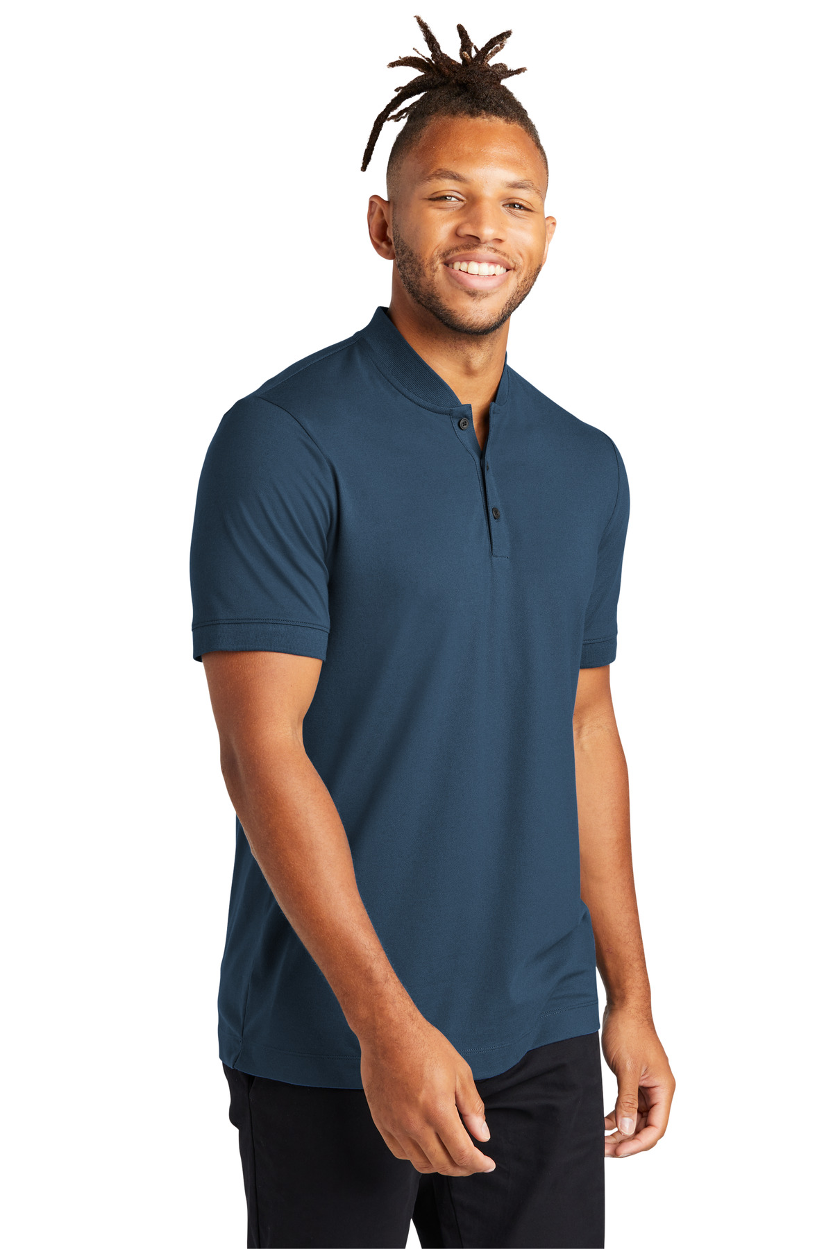 Mercer+Mettle Stretch Pique Henley MM1008 56