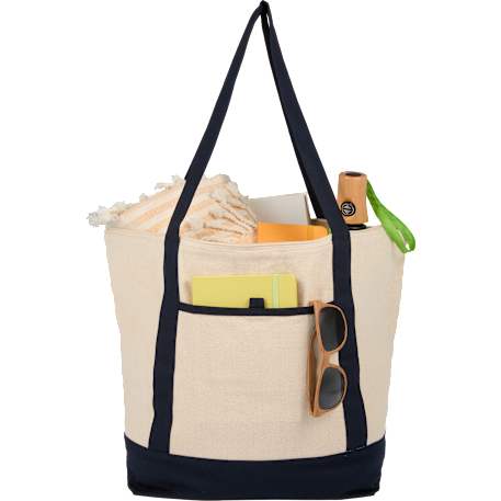 Isle 8oz Organic Cotton Zippered Tote 11