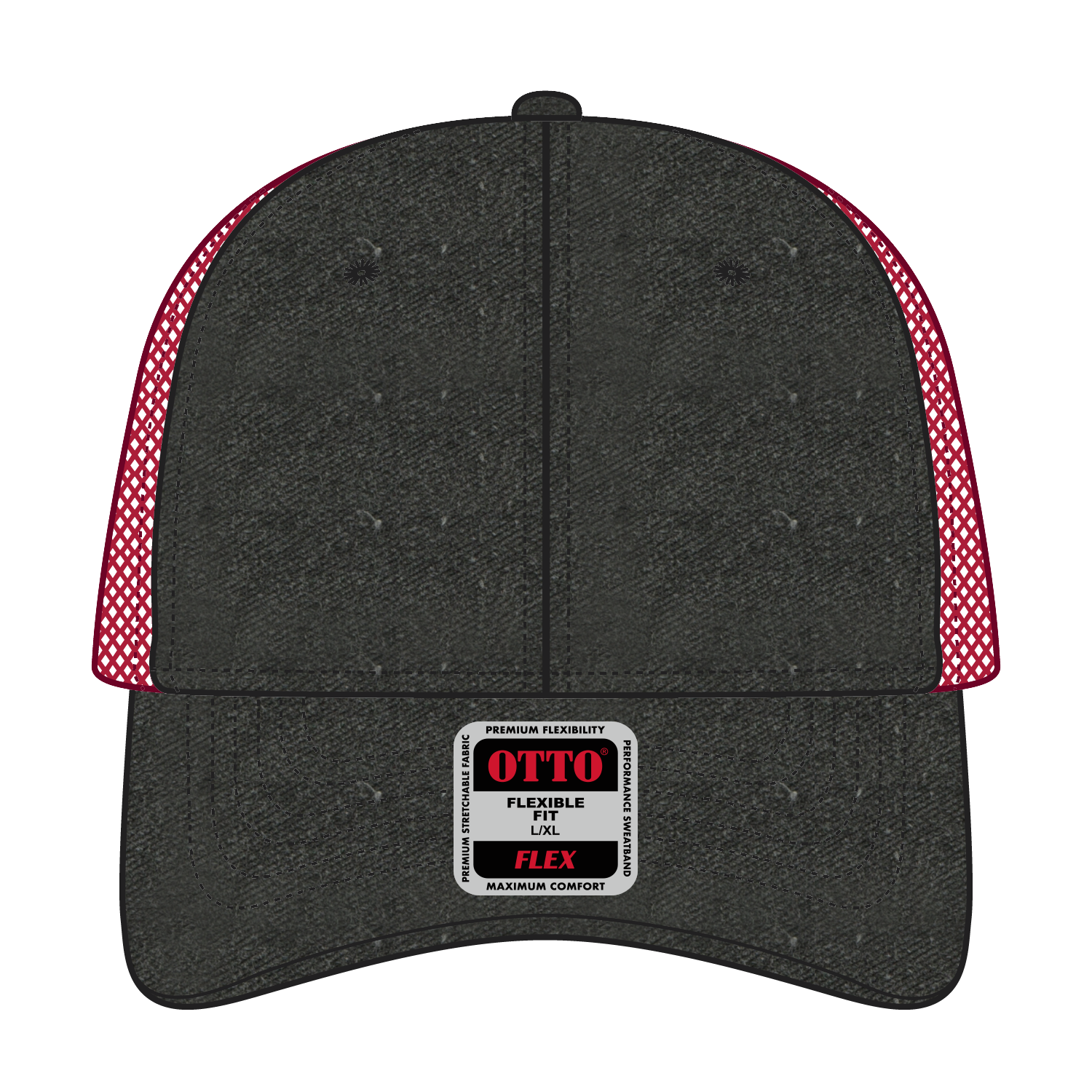 OTTO CAP® OTTO FLEX® Fitted 6 Panel Low Profile Mesh Back Trucker Hat 47