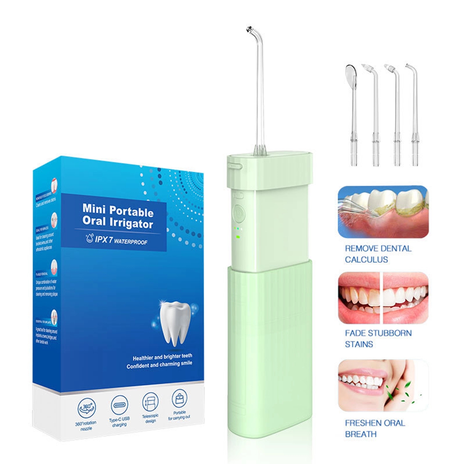 Travel Water Flosser Teeth Dental Cordless Cleaner 7