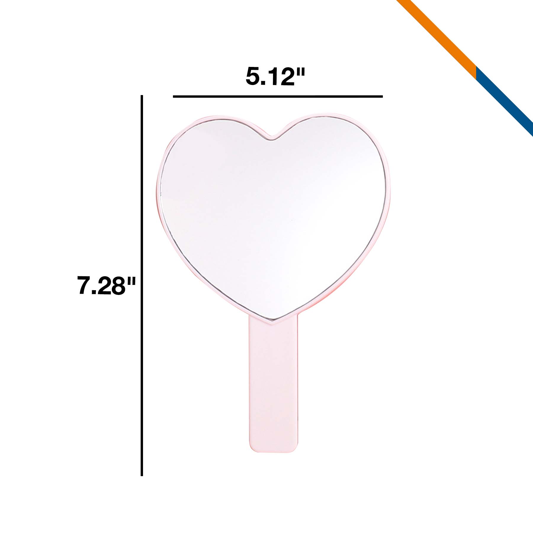 Minory Heart Shape Handheld Makeup Mirror 5