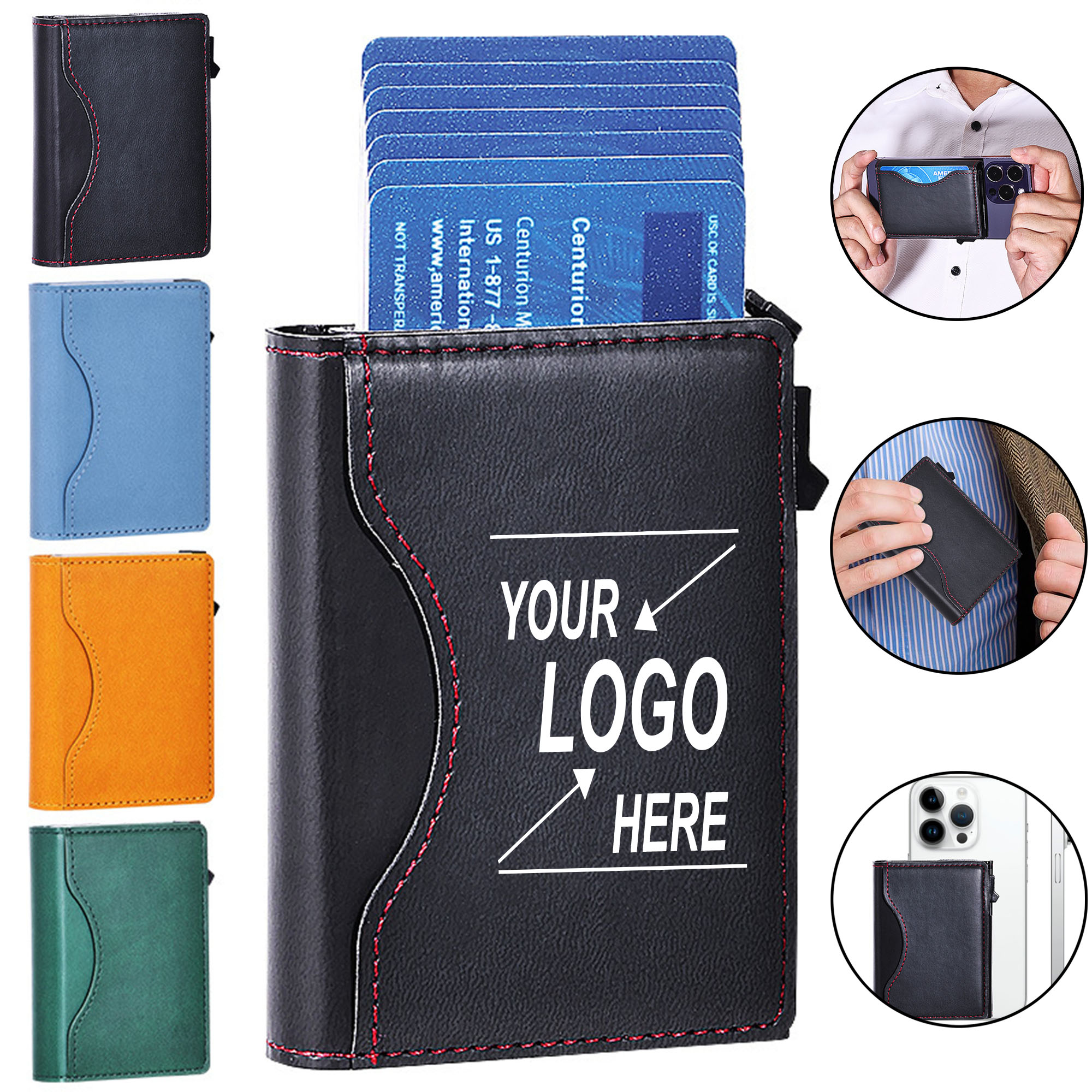 RFID Blocking Leather Wallet Phone Case with Magnetic Closure 4