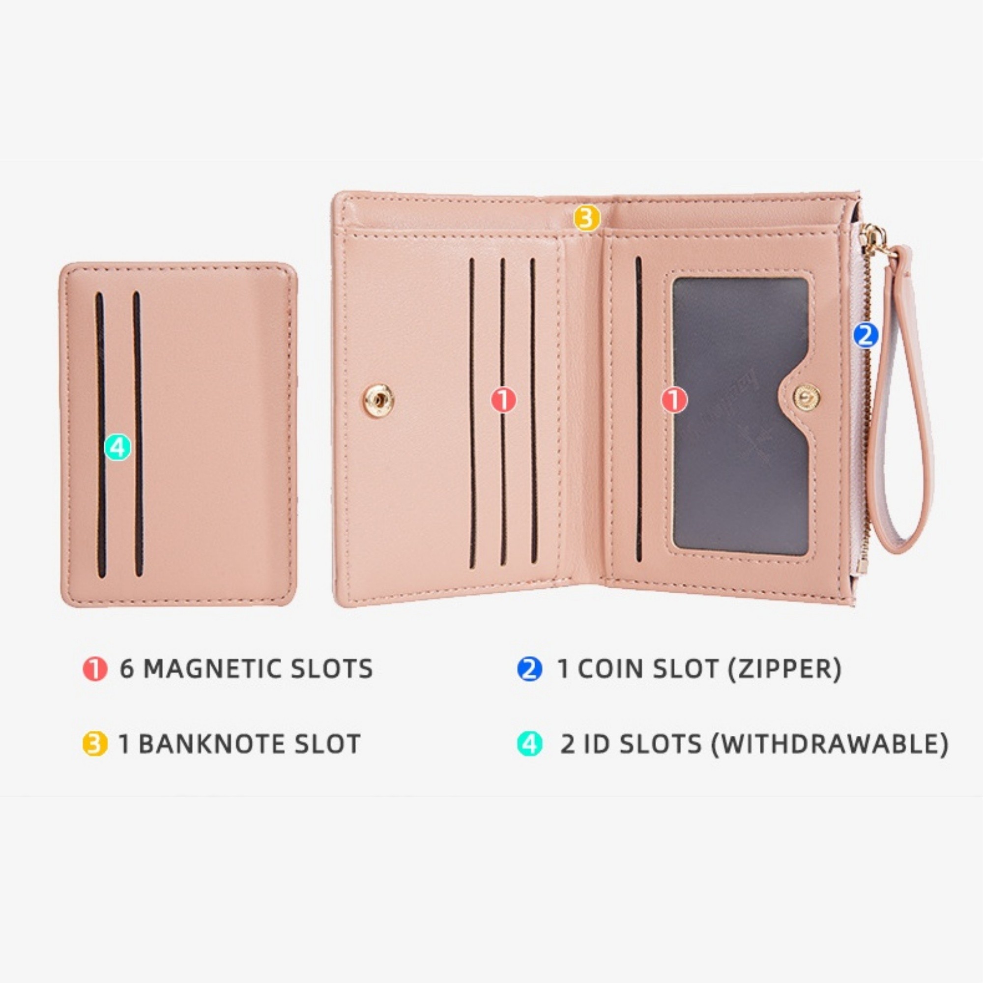 Multi-Functional Zipper Wallet With Card Slots 6