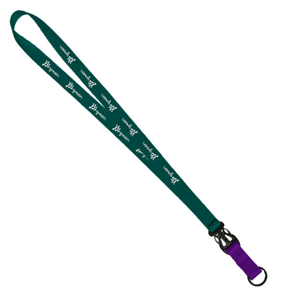 3/4" Multi color (Top and bottom) Nylon Lanyard with Plastic Slide Buckle R 116