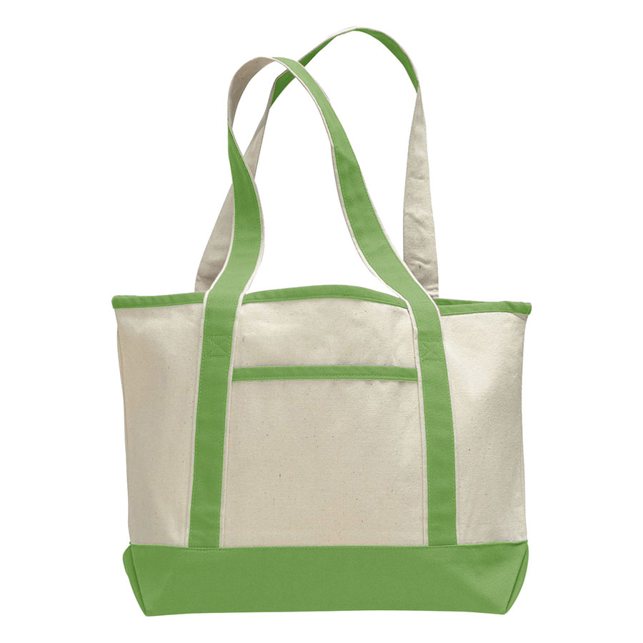 12 oz Cotton Canvas Boat Tote Bag - 18.5"W x12"H x 5.5"D x 1