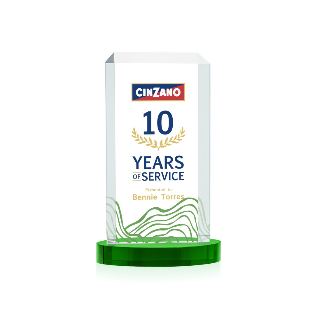 Dalton VividPrint™ Award on Alberton Base - Green 2