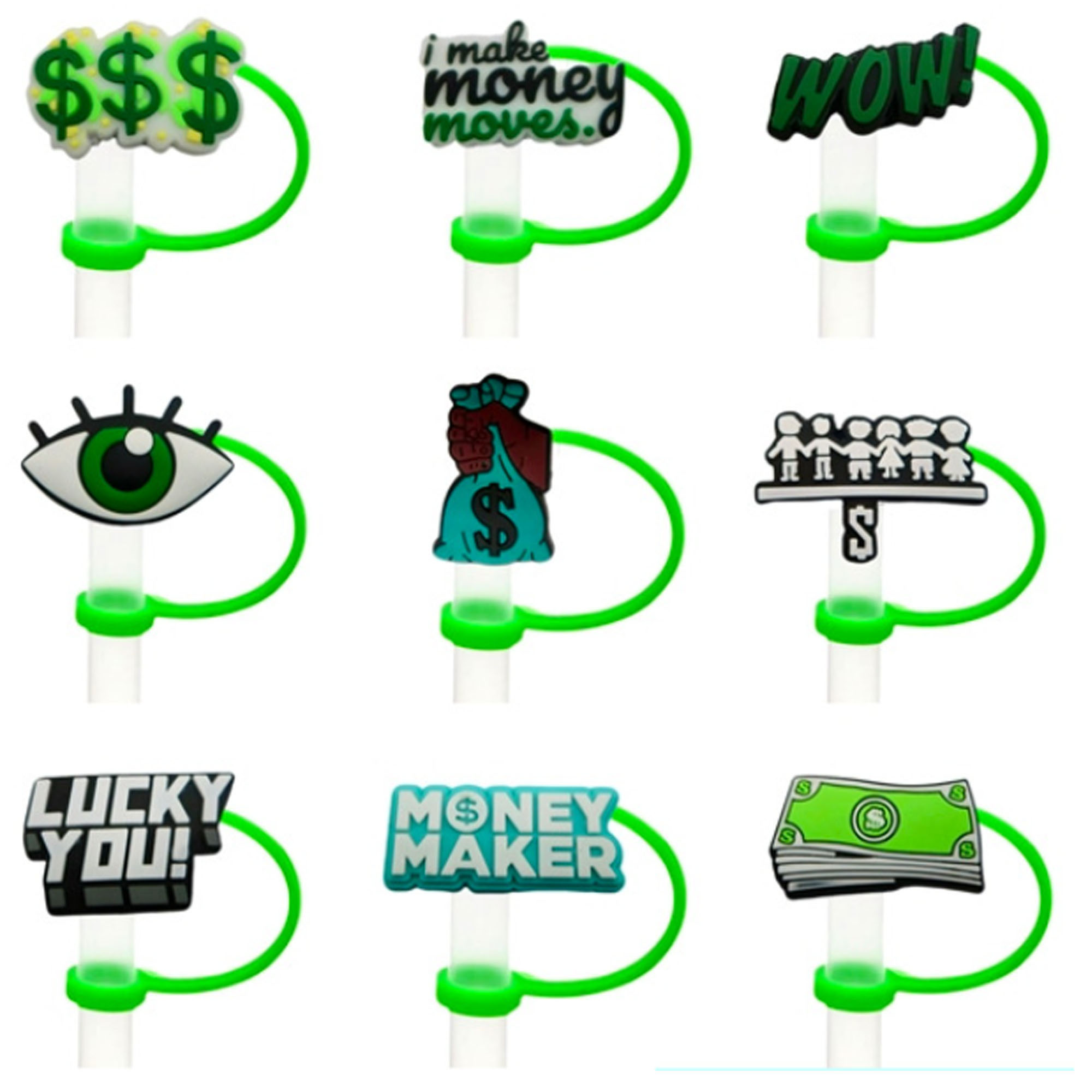 Customizable Silicone Straw Covers ?C Stylish Charm Caps 3