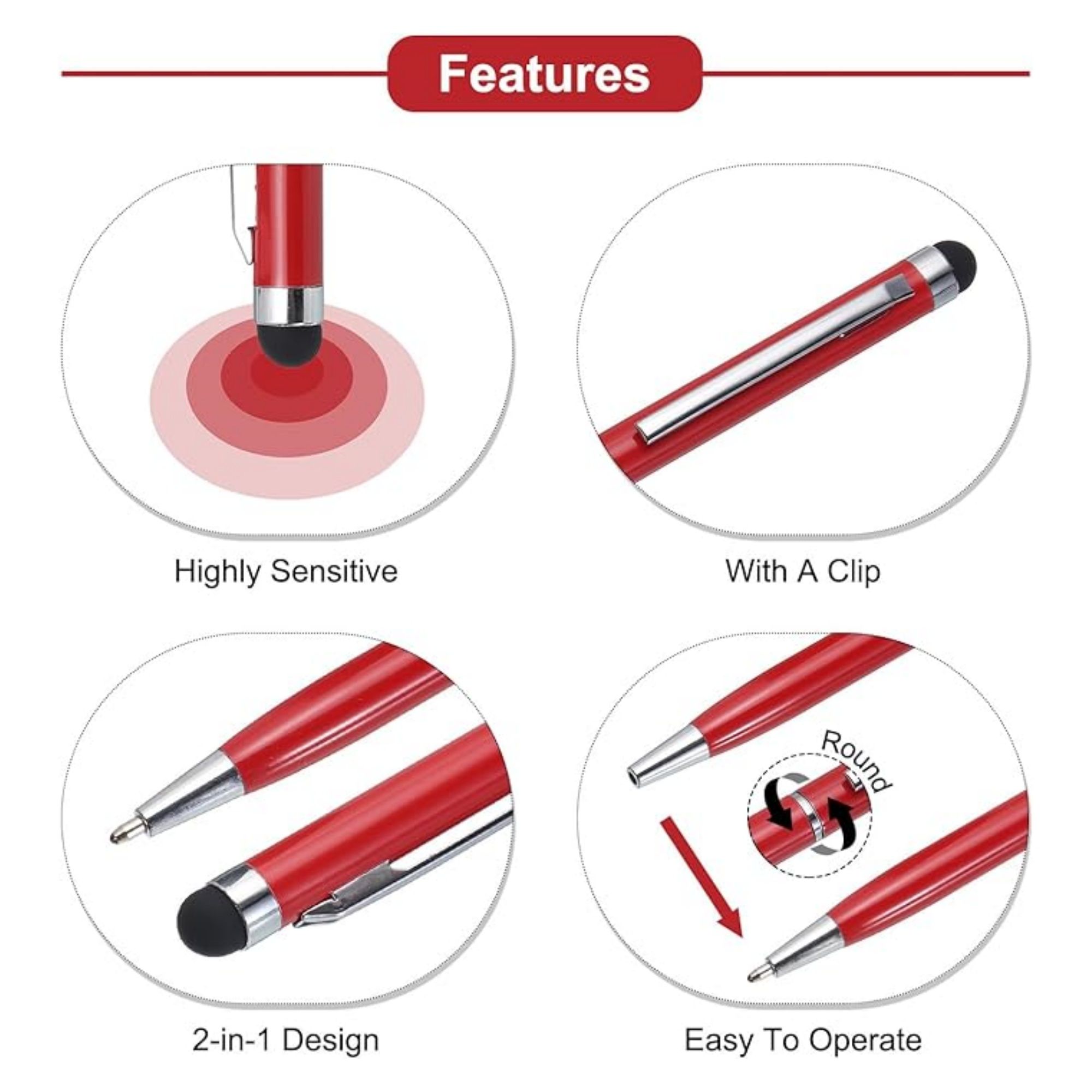 2-in-1 Capacitive Touch Pen 4