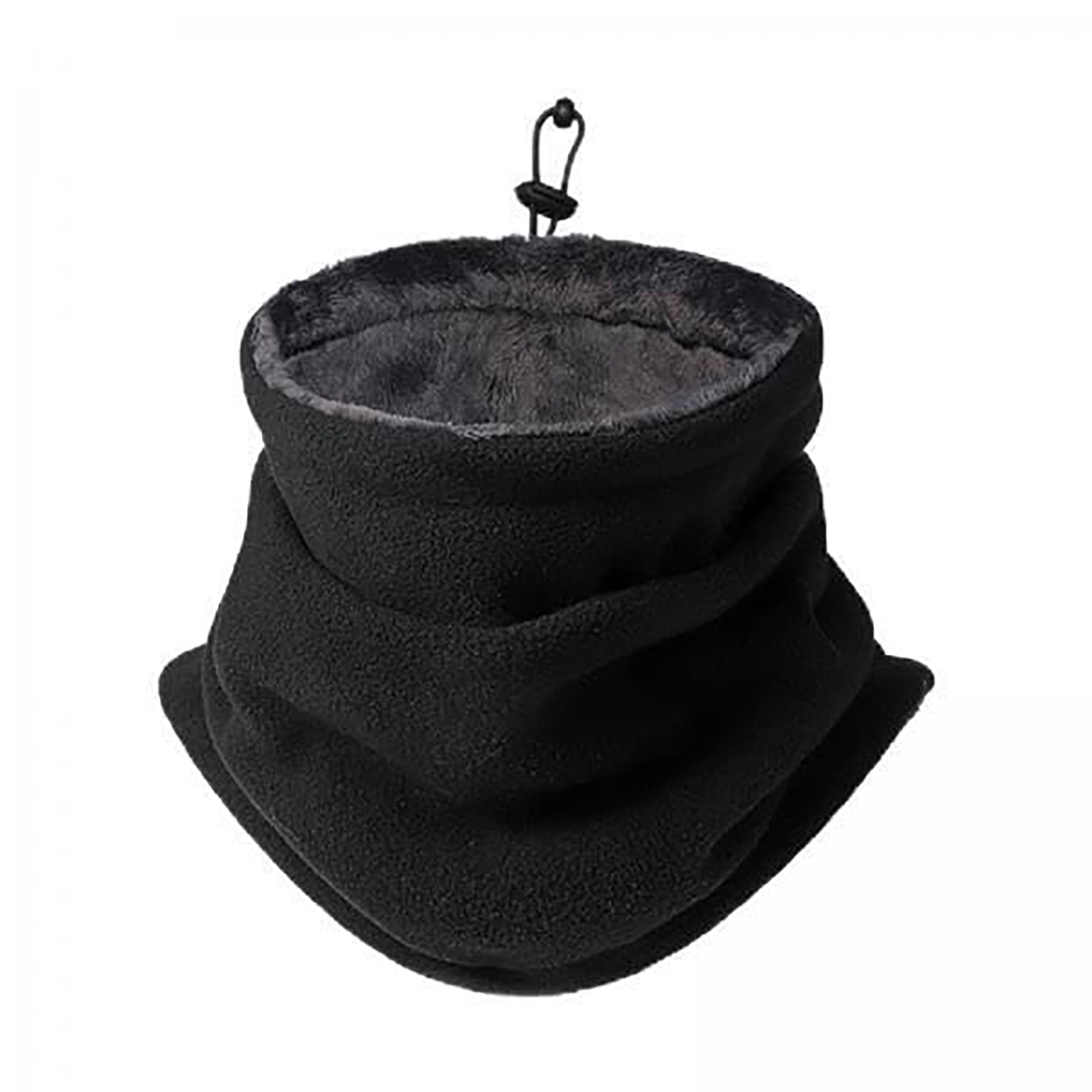 Adjustable Fleece Neck Warmer with Drawstring 6