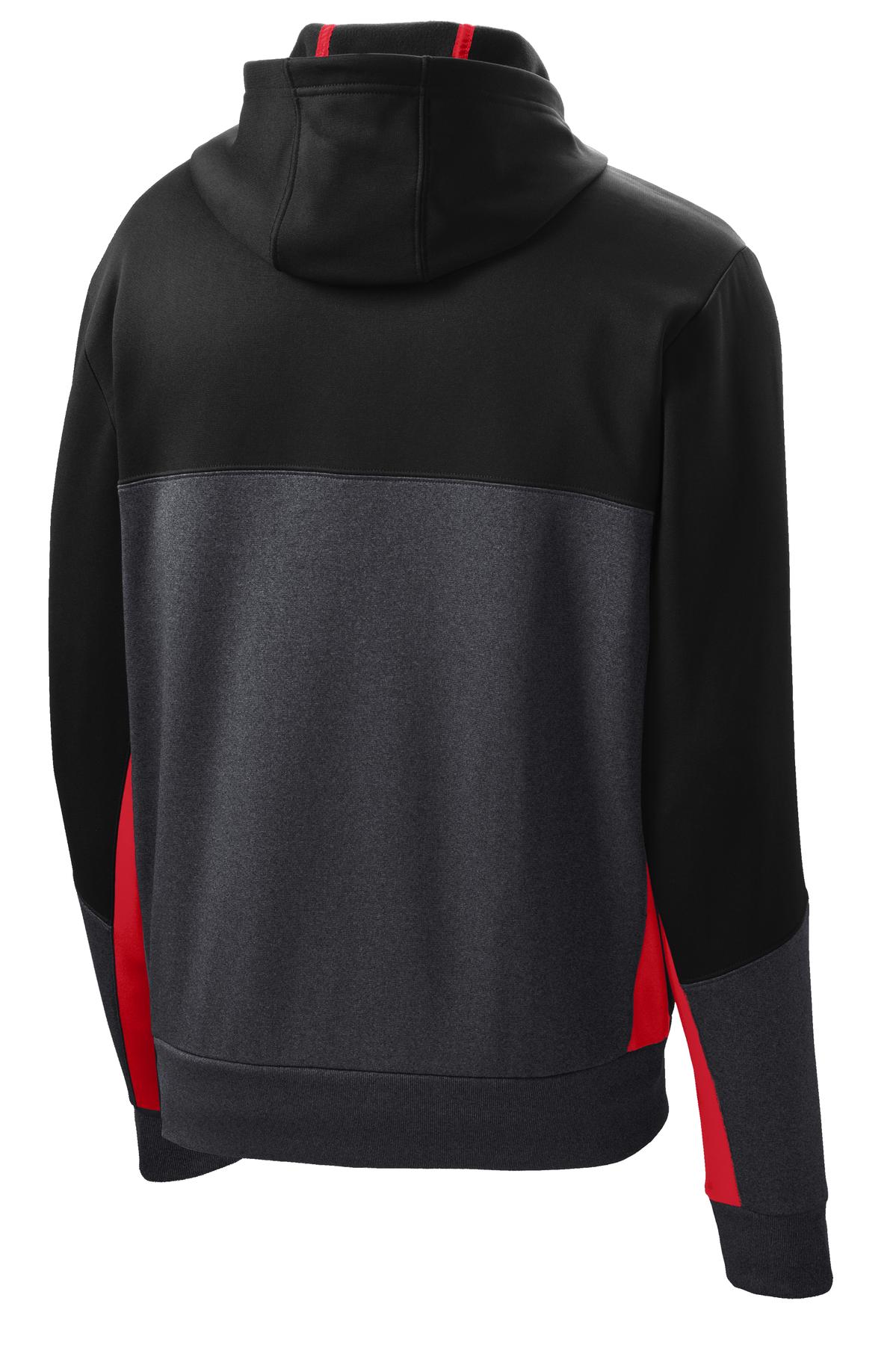 Sport-Tek Tech Fleece Colorblock Full-Zip Hooded Jacket. ST245 4