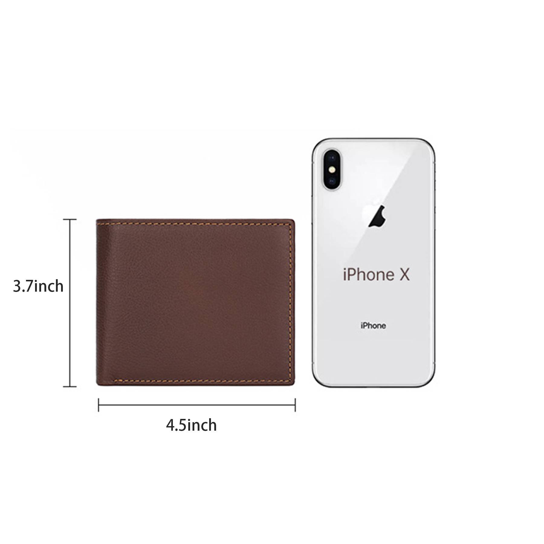 Mens Genuine Leather Bifold Credit Card Bag 4