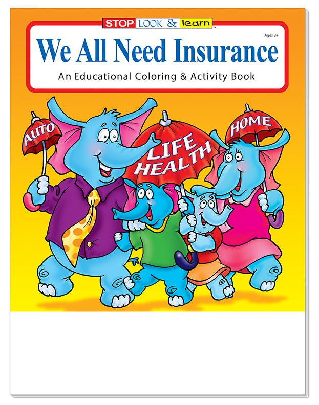 COLORING SET - We All Need Insurance Coloring Book Fun Pack 4