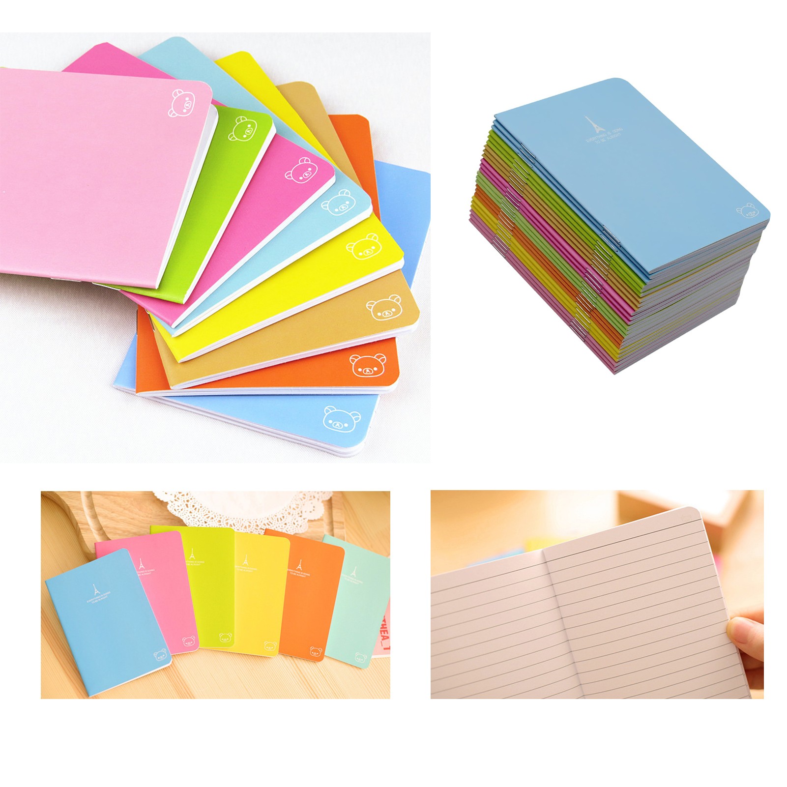 3.5"x5" 20 Sheets Ruled Portable Pocket Steno Memo Notebook 4