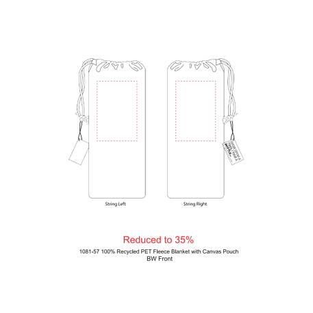 100% Recycled PET Fleece Blanket with RPET Pouch 107