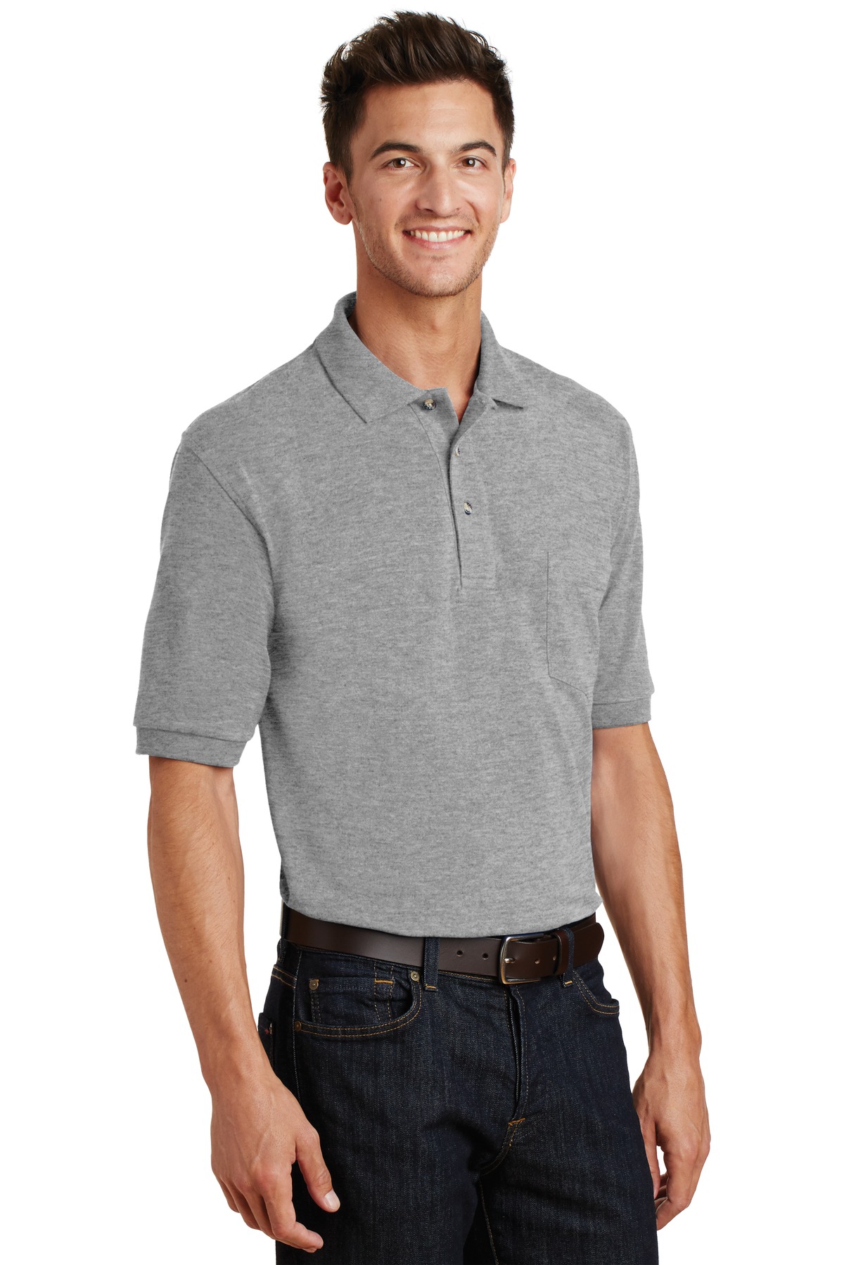 Port Authority Heavyweight Cotton Pique Polo with Pocket. K420P 10