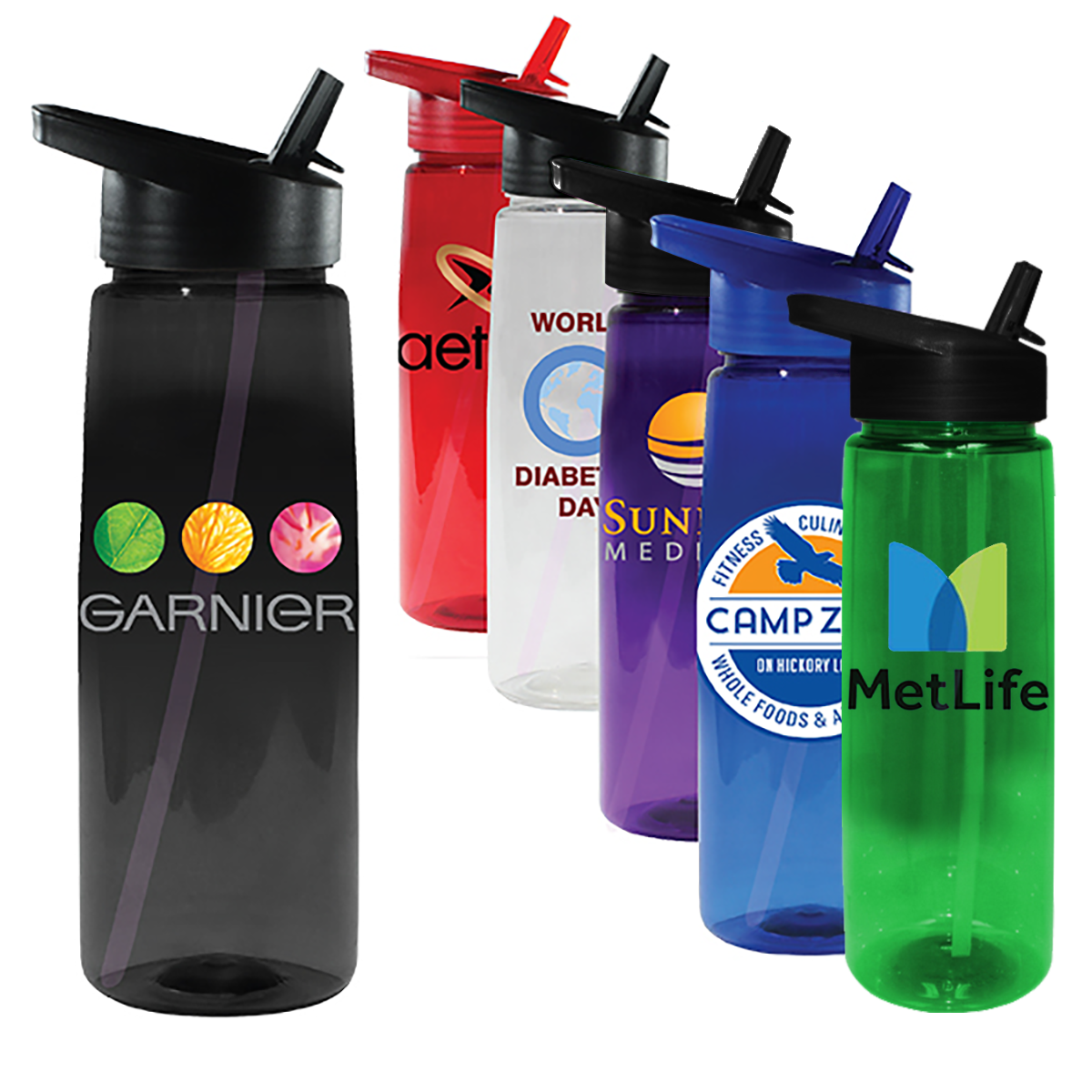 30 oz. Poly-Saver PET Bottle with Straw Cap 13