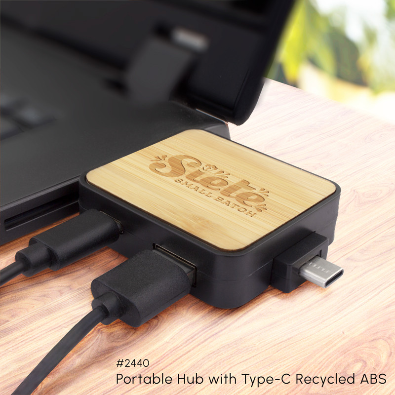 Portable Hub with Type-C Recycled ABS 7
