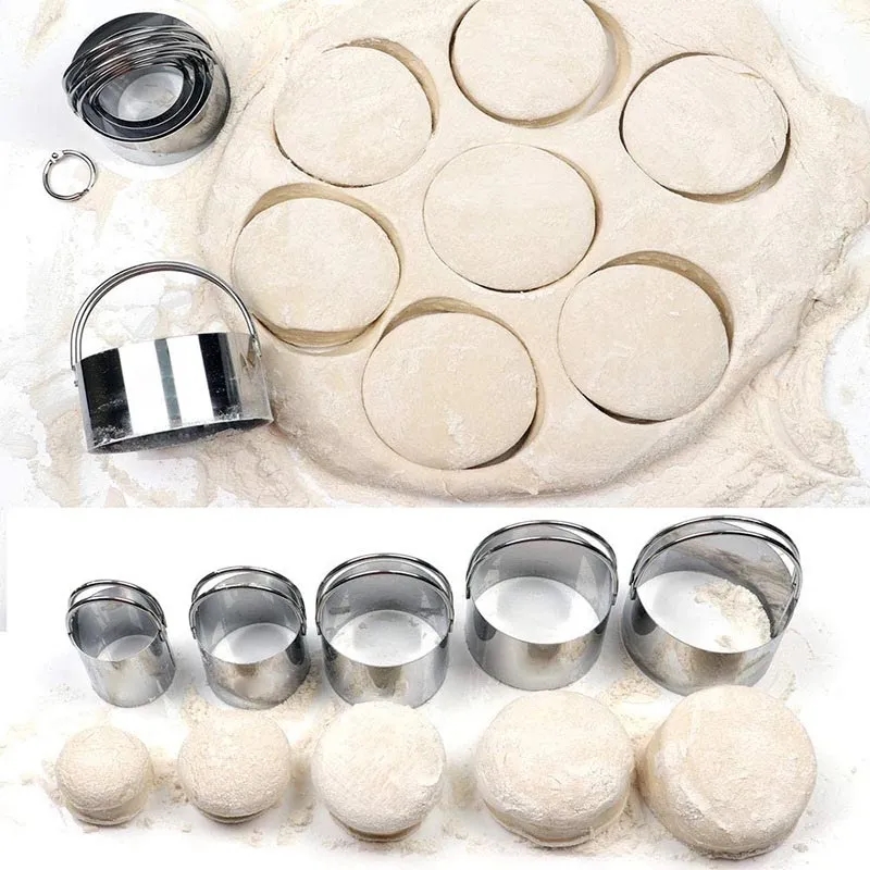 5 Pieces Biscuit Cutter Set With Handle 2