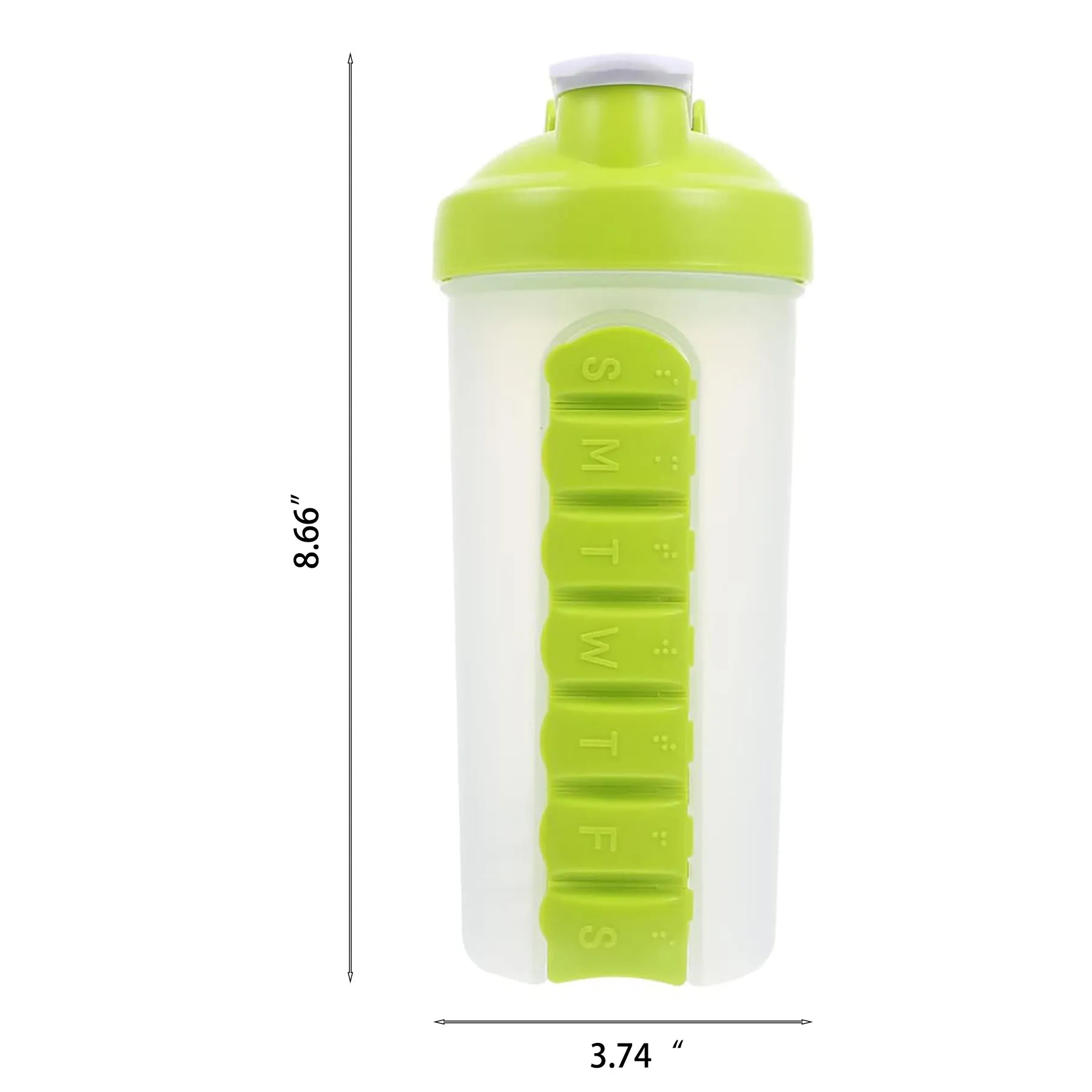 Shake Bottle with Pill Box 7