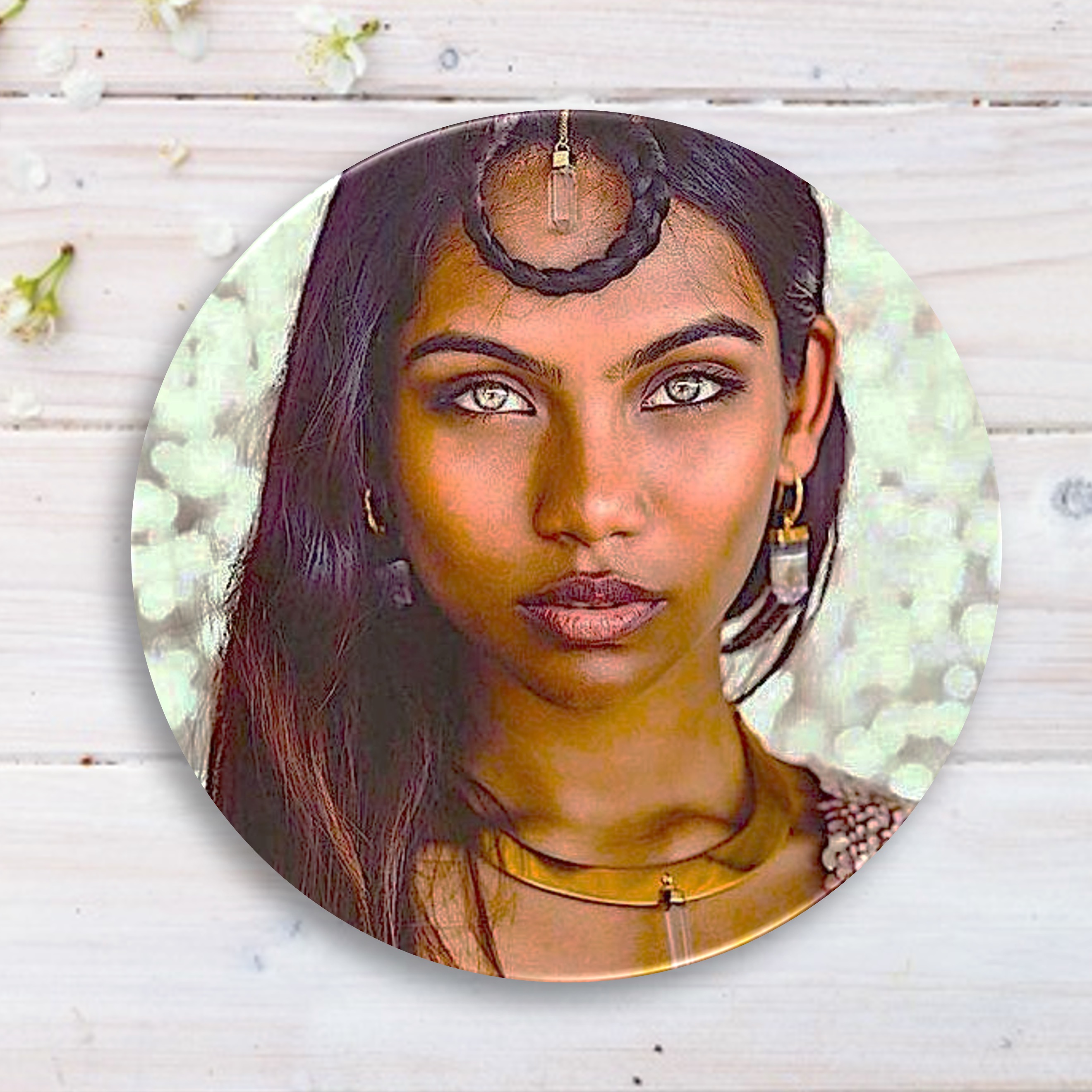 Custom Printed Round Absorbent Stone Coaster - Full Bleed 5