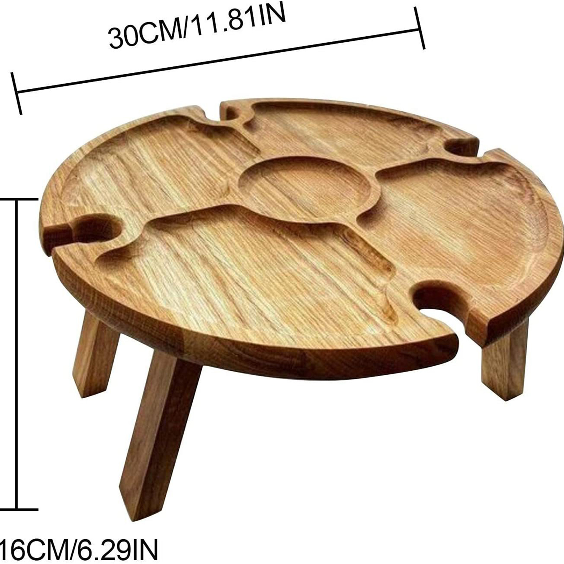 Portable Wooden Wine Table 3