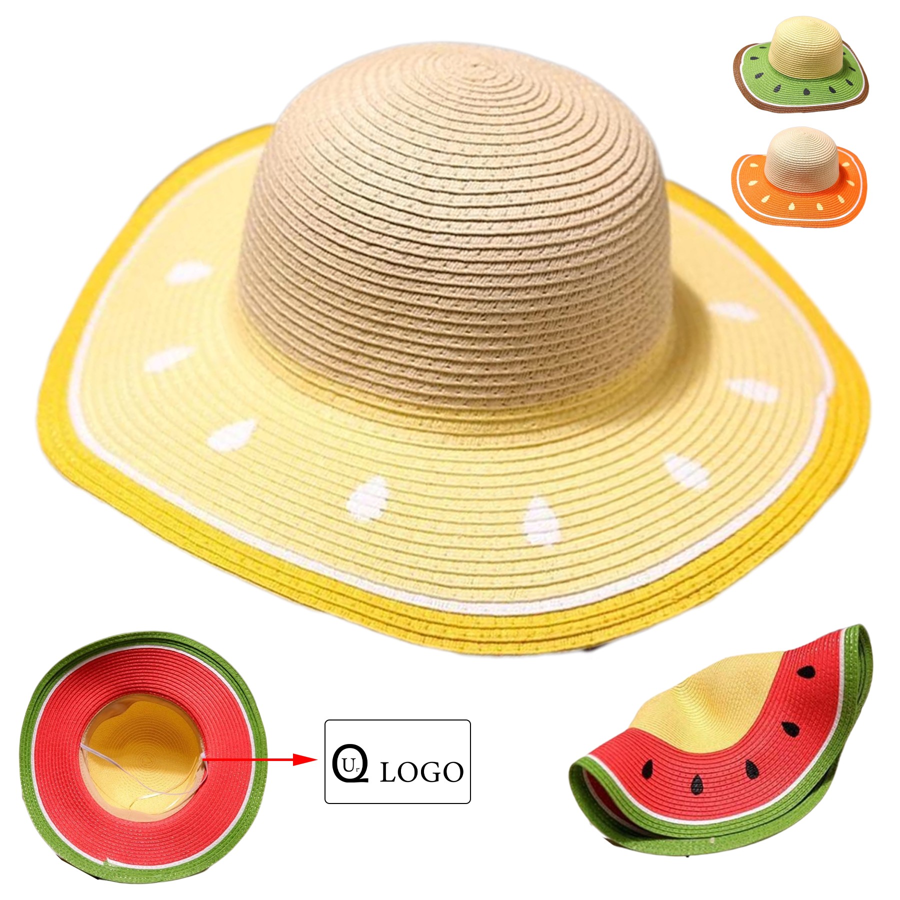Women'S Summer Watermelon Sun Protective Straw Hat 5