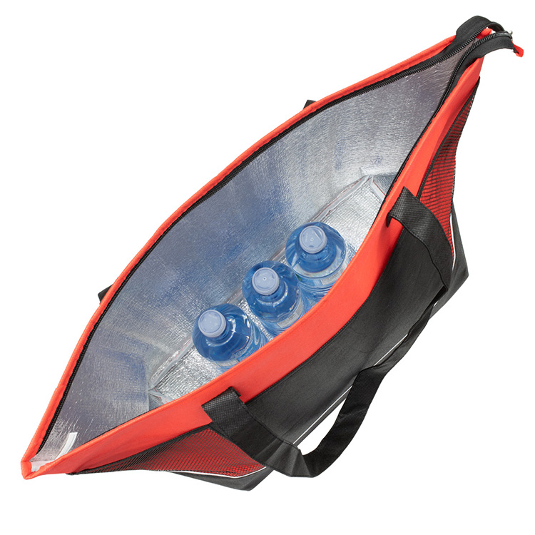 22"W x 16"H x 7 ½"Gusset - "FROST LINE" Super-Sized Insulated Zipper Cooler Tote 6