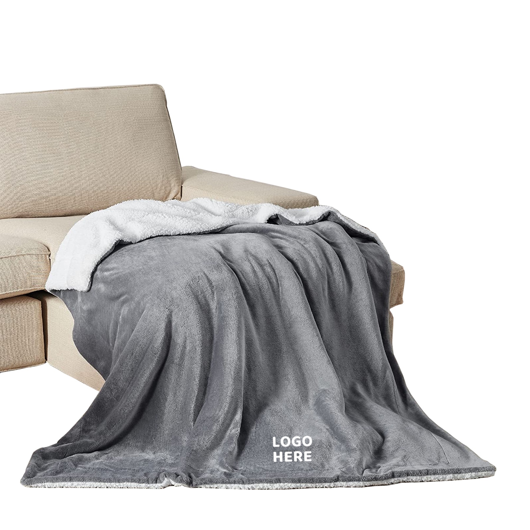 Sherpa Fleece Throw Blanket