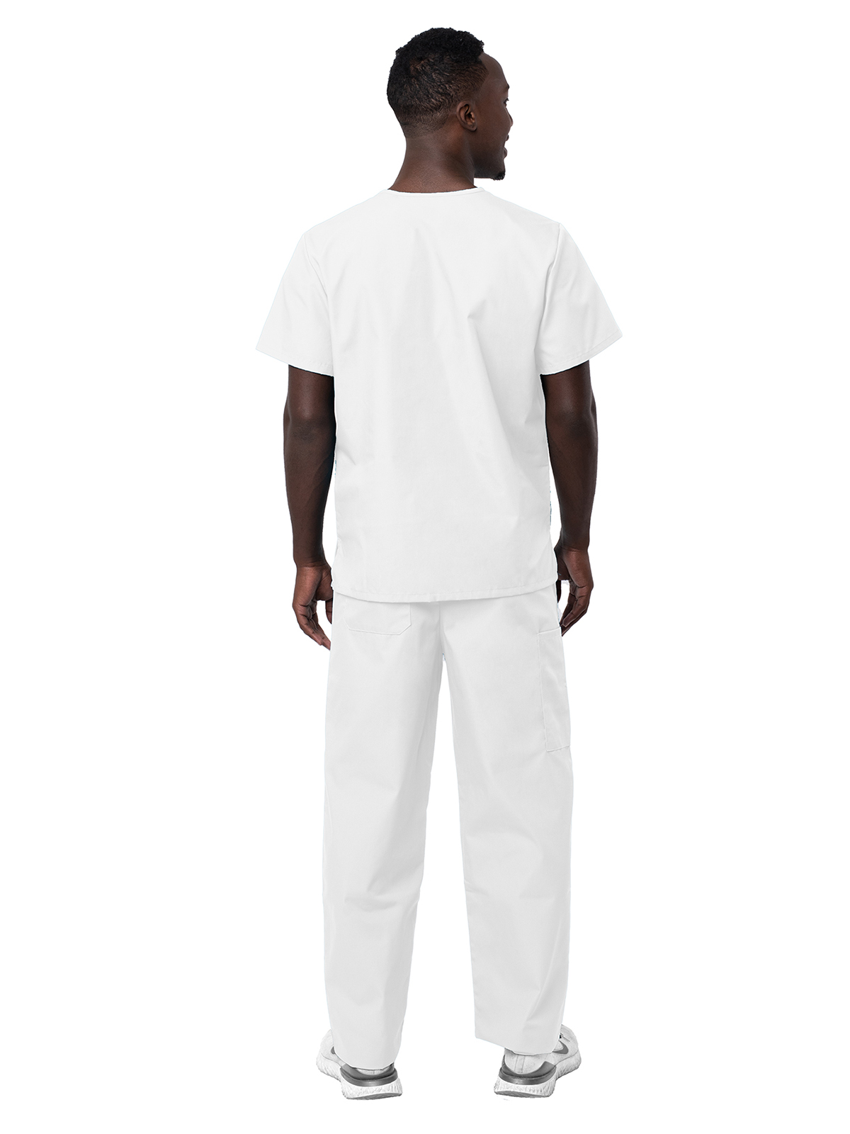 Adar - Sivvan - Unisex V-Neck Top Drawstring Pant Scrub Set 44