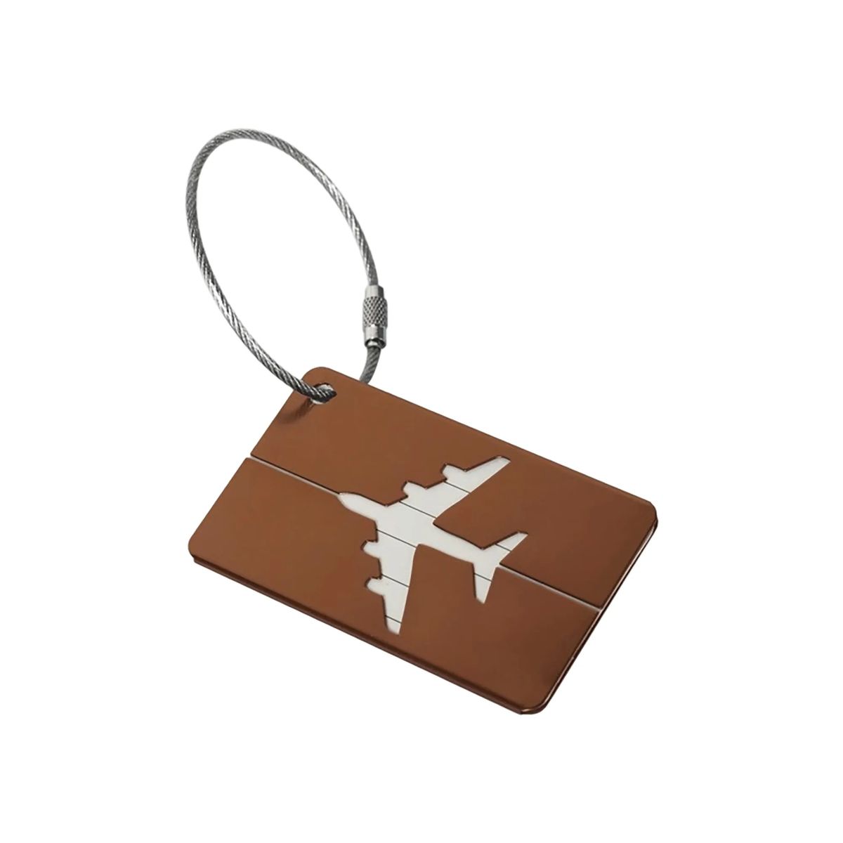 Durable Aluminum Luggage Tag with Steel Wire Loop 7