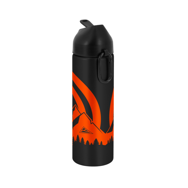 EasyFlow Recycled Aluminum Bottle w Straw Lid, custom water bottle with logo imprint 134