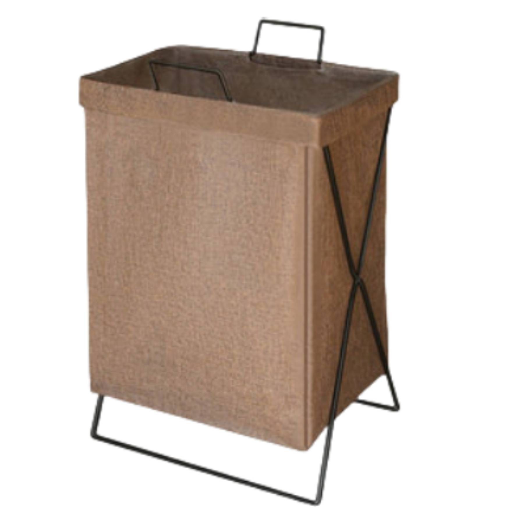 Rectangular Thickened Iron Frame Floor Standing Laundry Basket 1