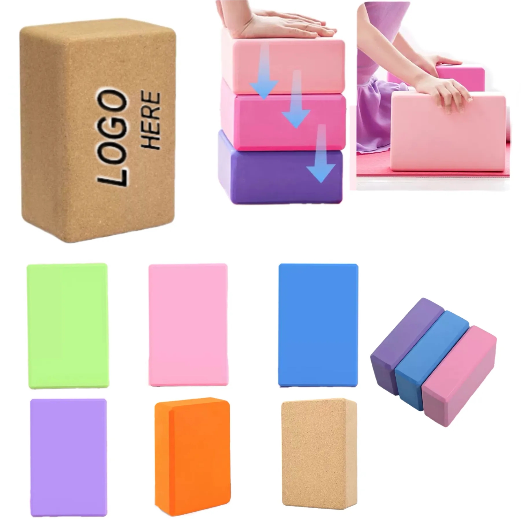 Yoga Block - Supportive Latex-Free Eva Foam - Soft Non-Slip 1