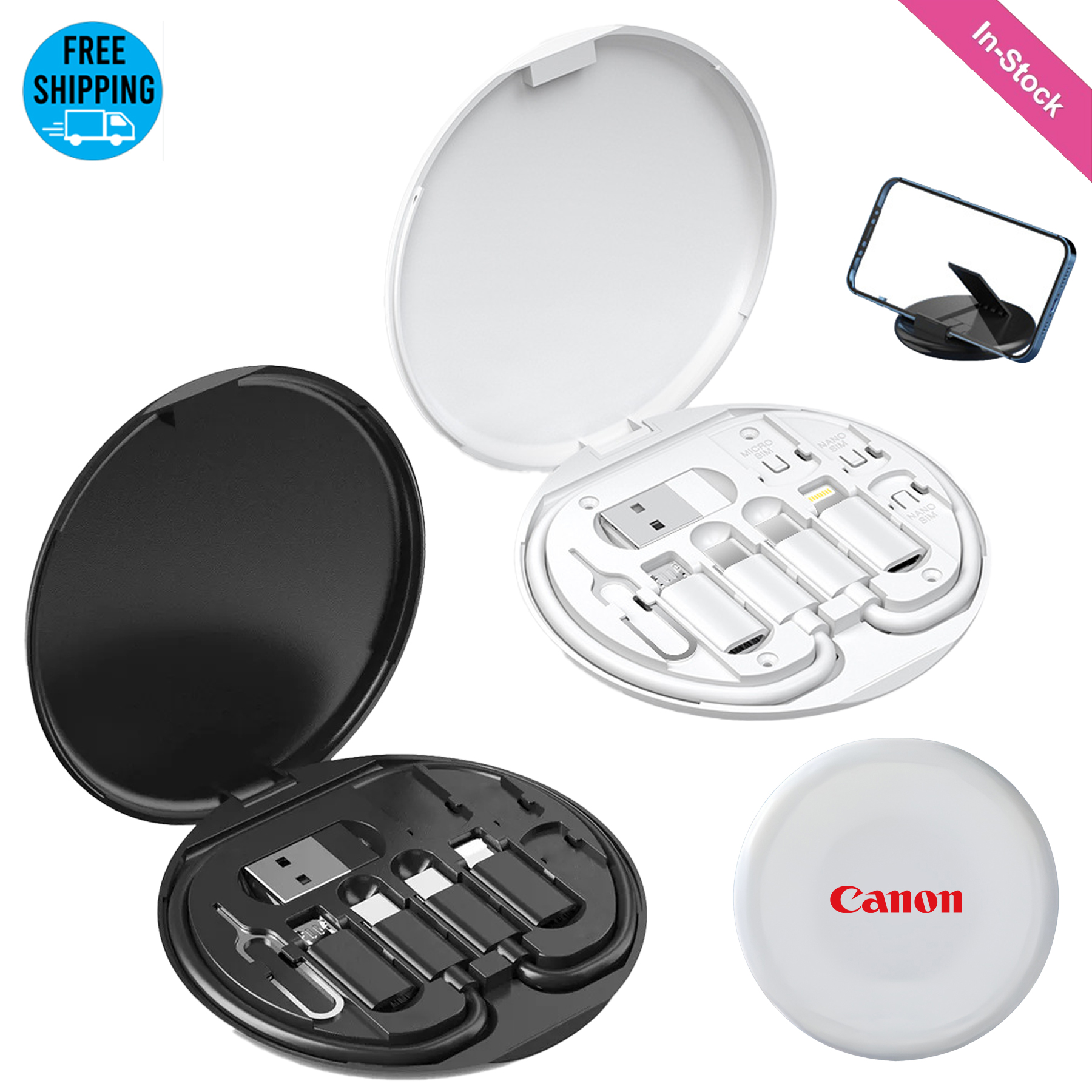 6-in-1 Charging Cable Kit Data Transfer with with Built-In Phone Stand 5