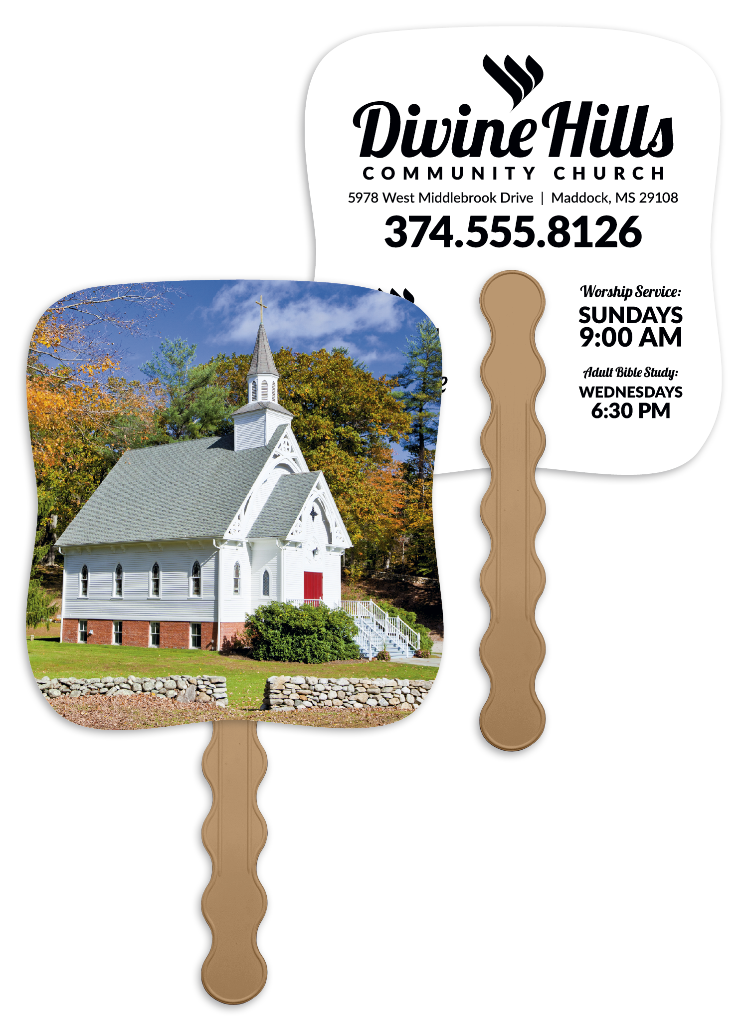 Skinner & Kennedy® Little White Church - Pictorial Fan 14