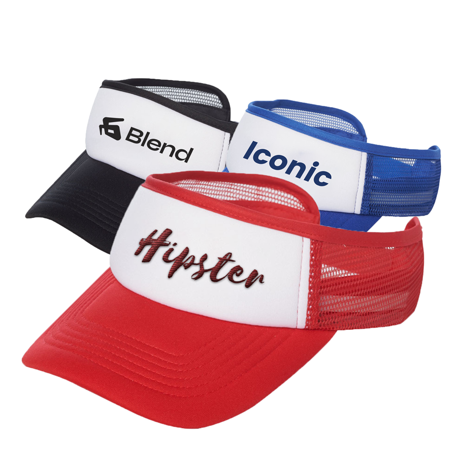 Dual-Tone Polyester Mesh Panel Visors 2