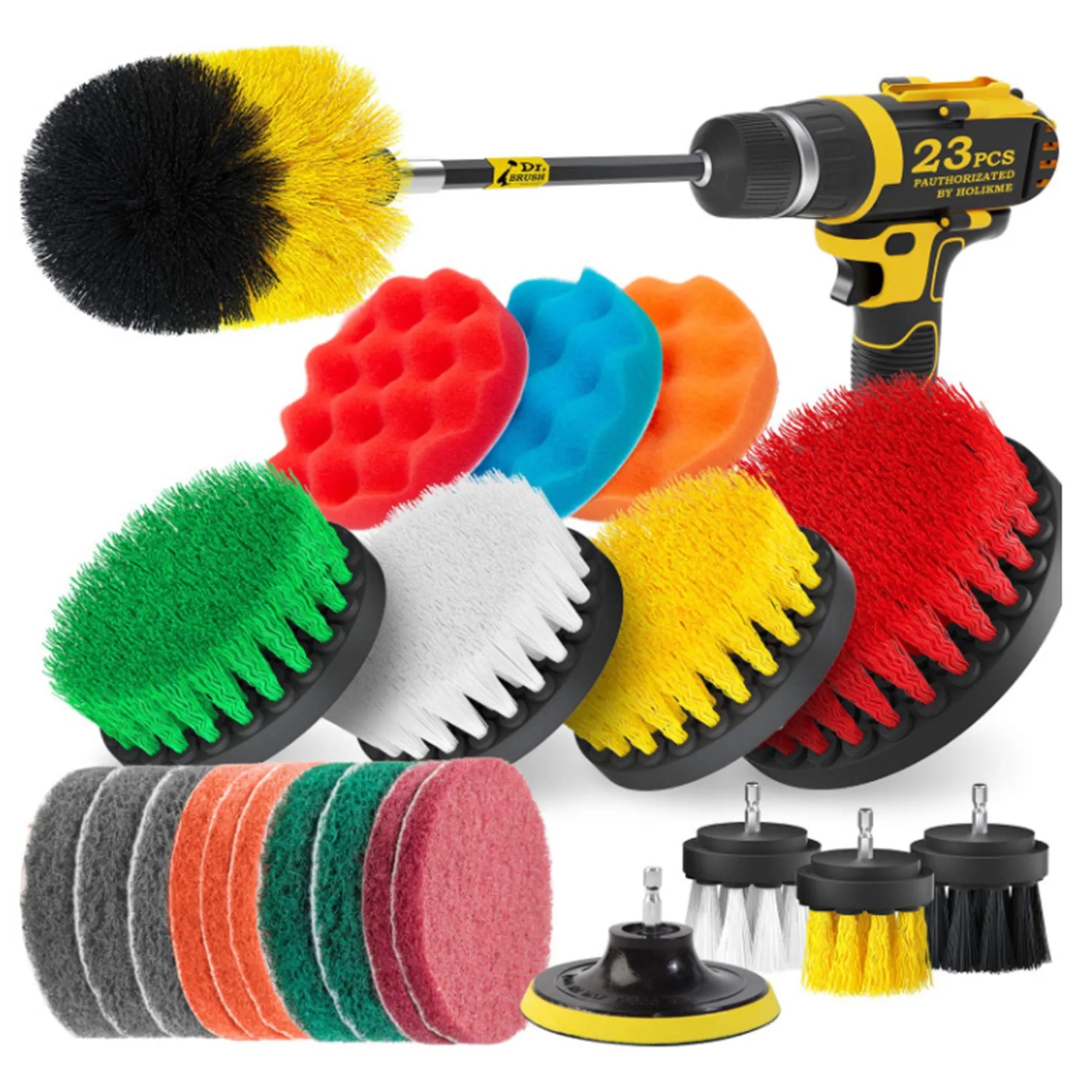 23 Piece Power Scrubber Drill Brush Attachment Set 2