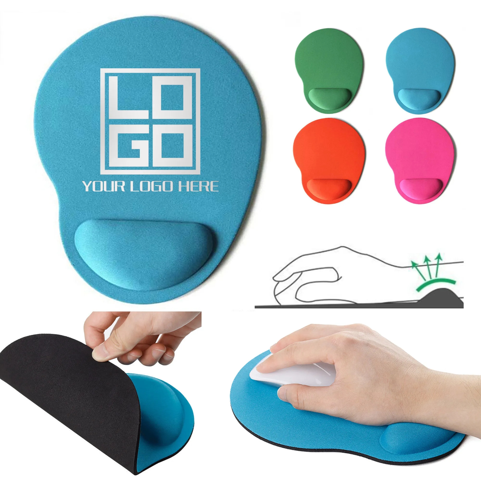 Custom Full Color Wrist Rest Mouse Pad