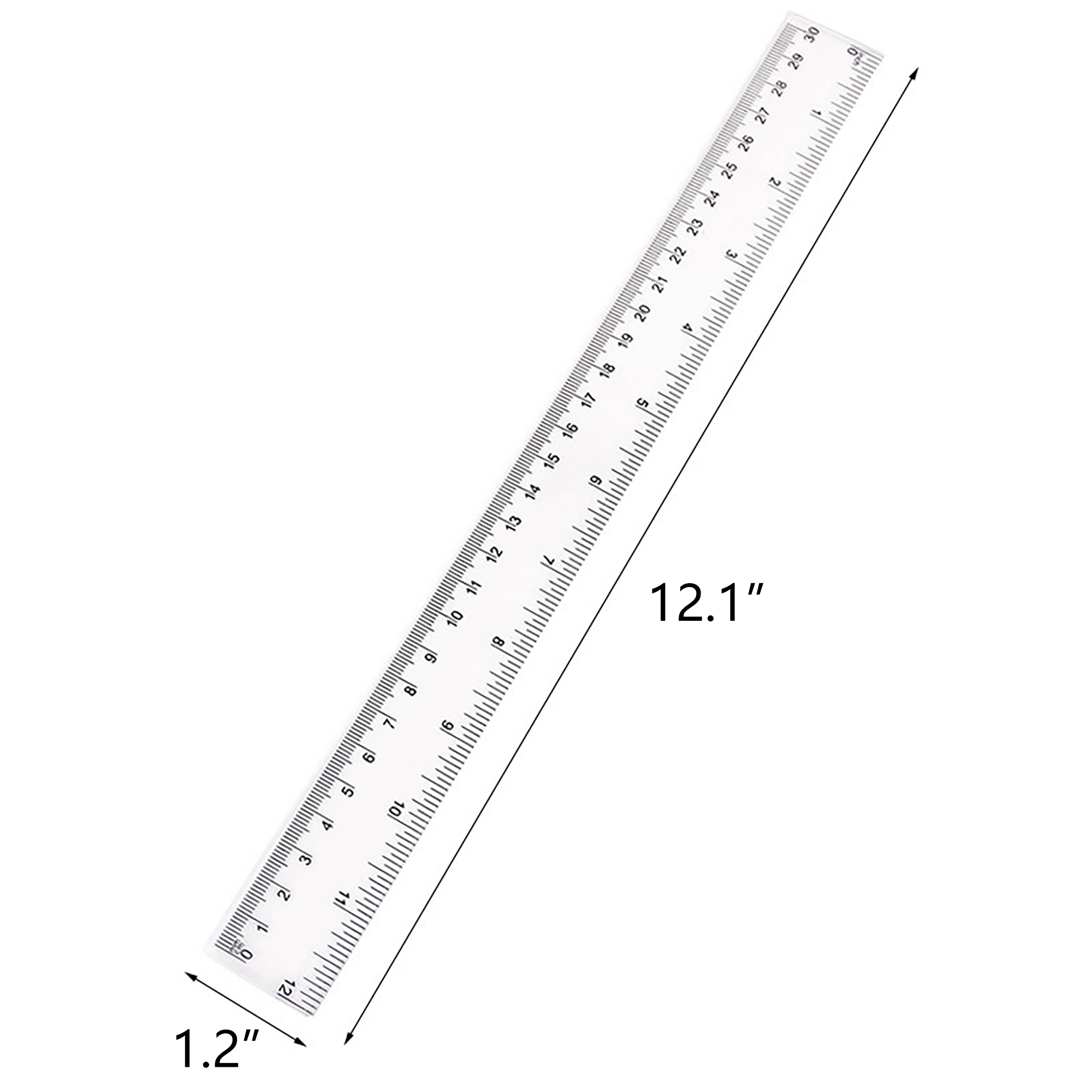 8 Inch Clear Plastic Ruler Straight Measuring Tool 6