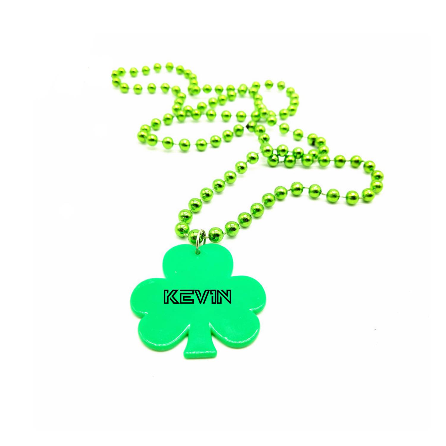 Shamrock Medallion Badge Necklace 4
