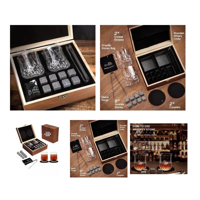 Whisky Stones Glass Gift Set
