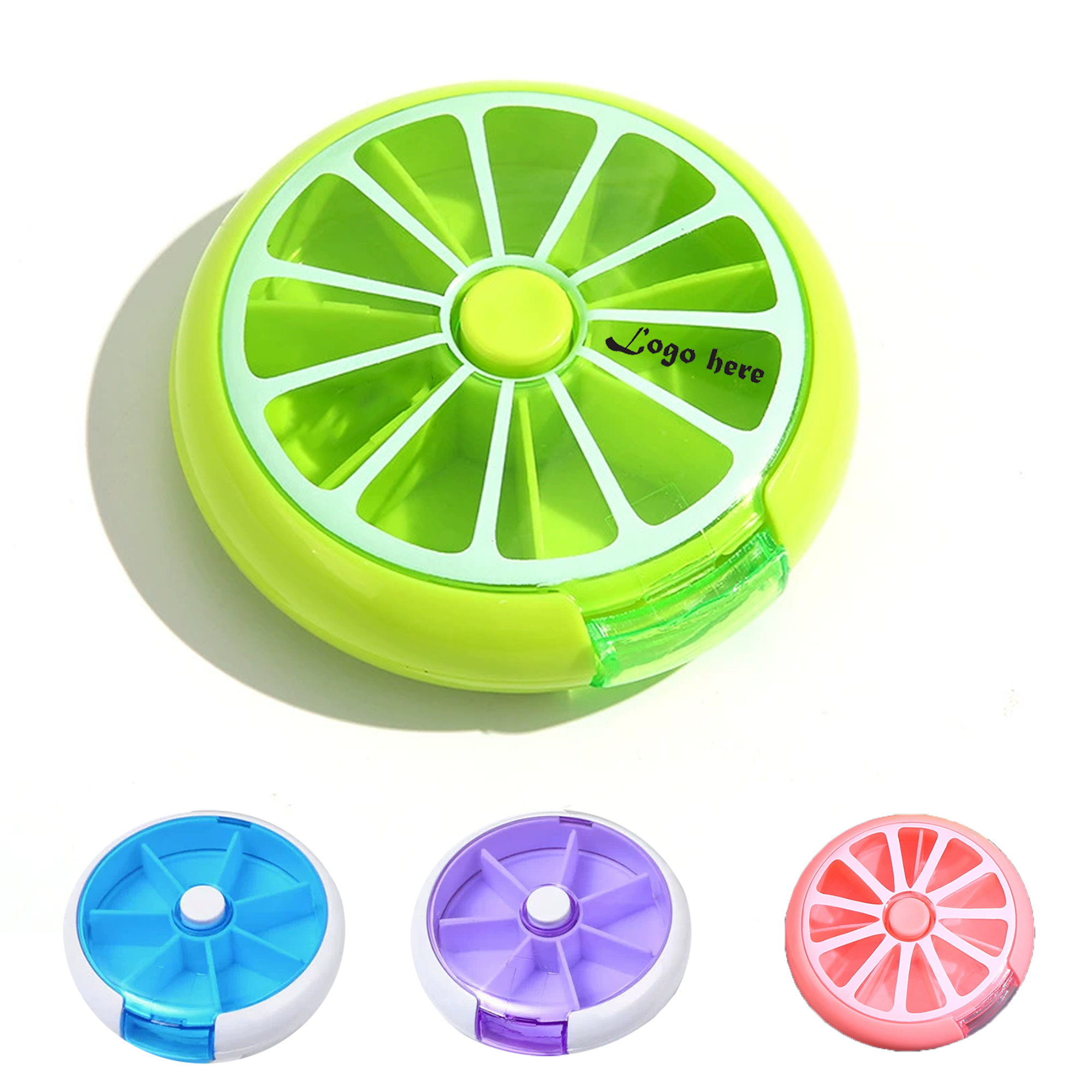 Portable Rotary Mini Plastic Pill Box 2