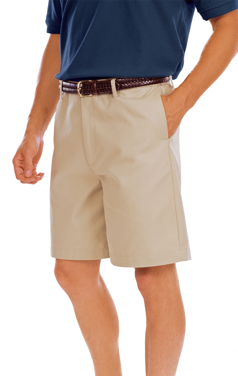 Men's Scotchgard Twill Flat Front Short 6