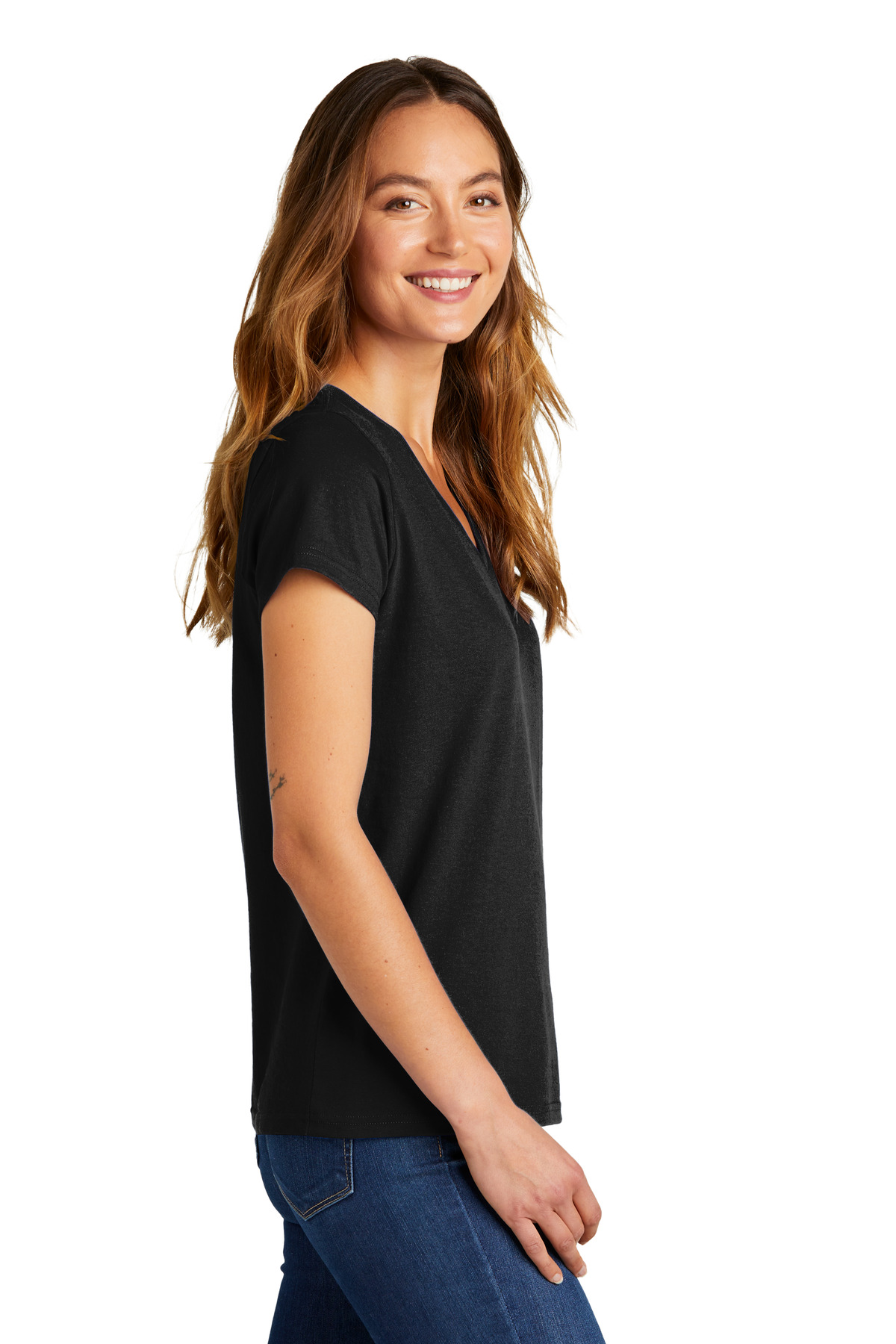 District Women's The Concert Tee V-Neck DT5002 58
