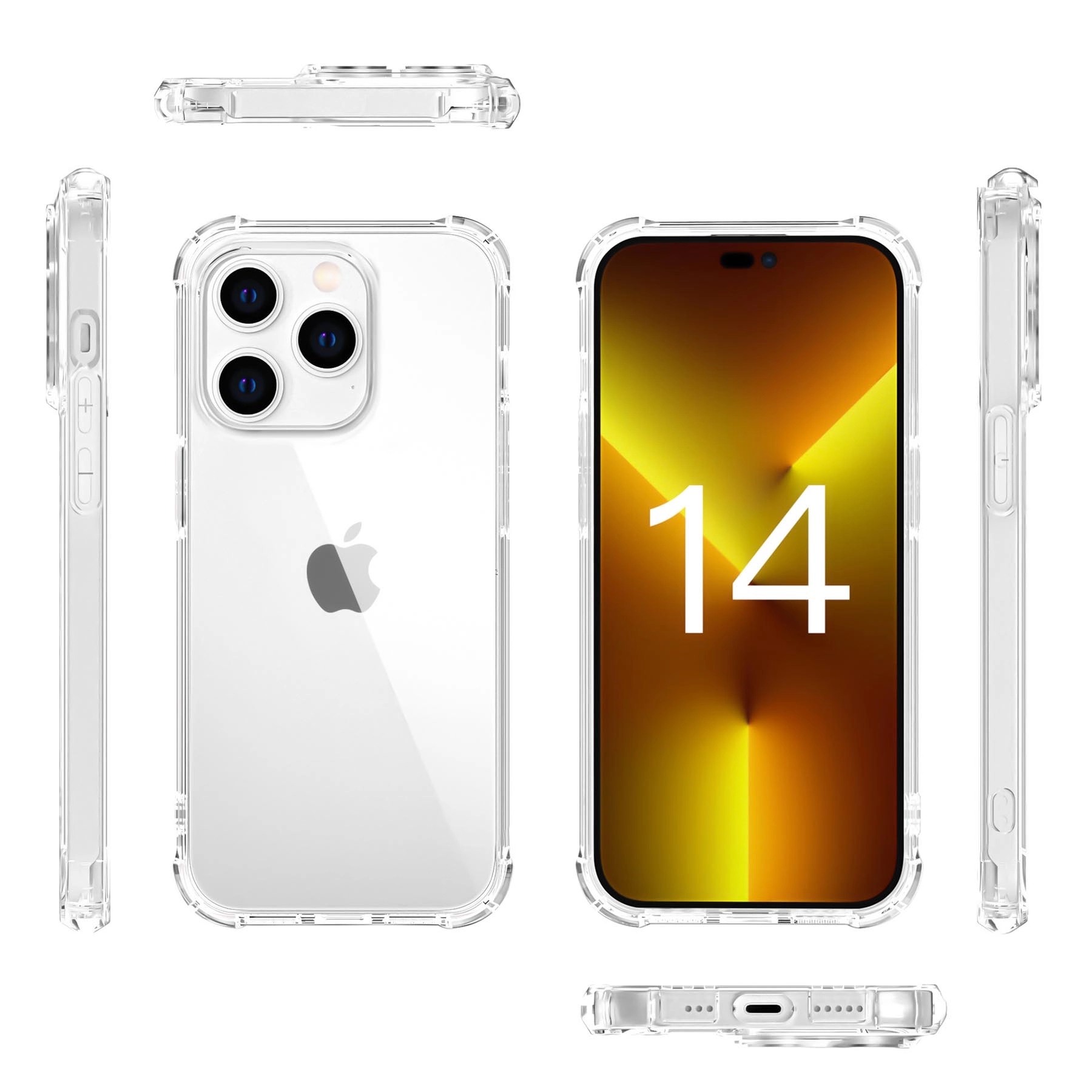 Clear Non-Slip Transparent Protective Phone Cases 8