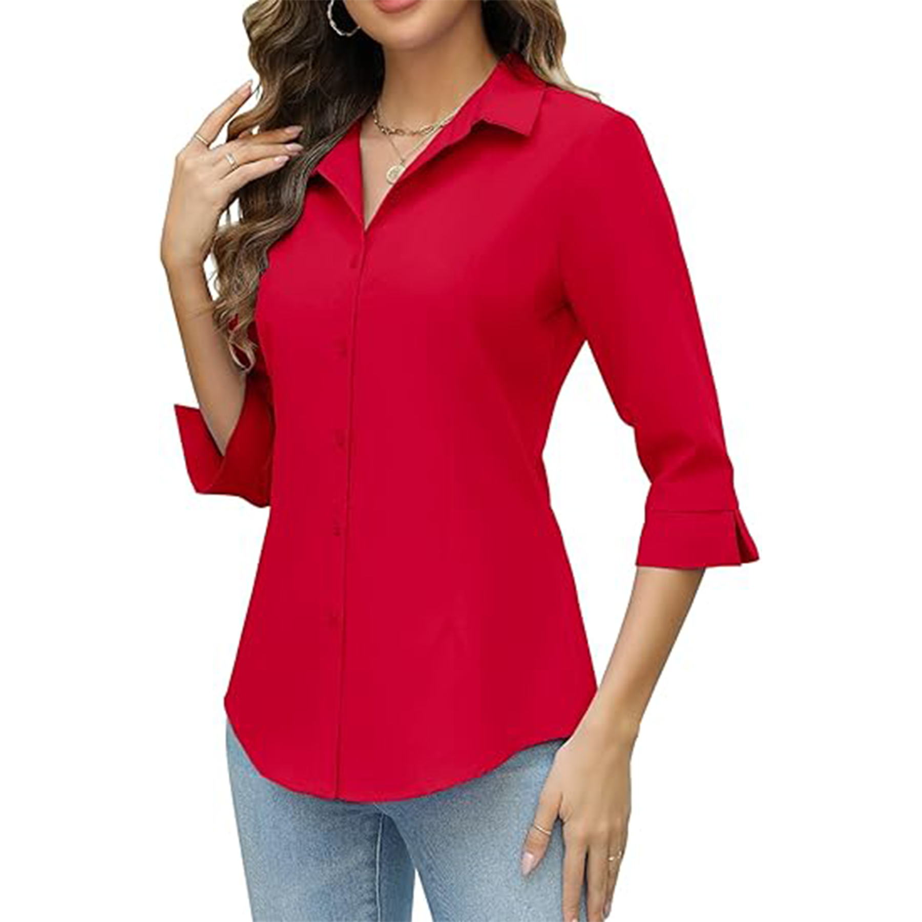 Women Three Quarter Sleeve Shirt 7