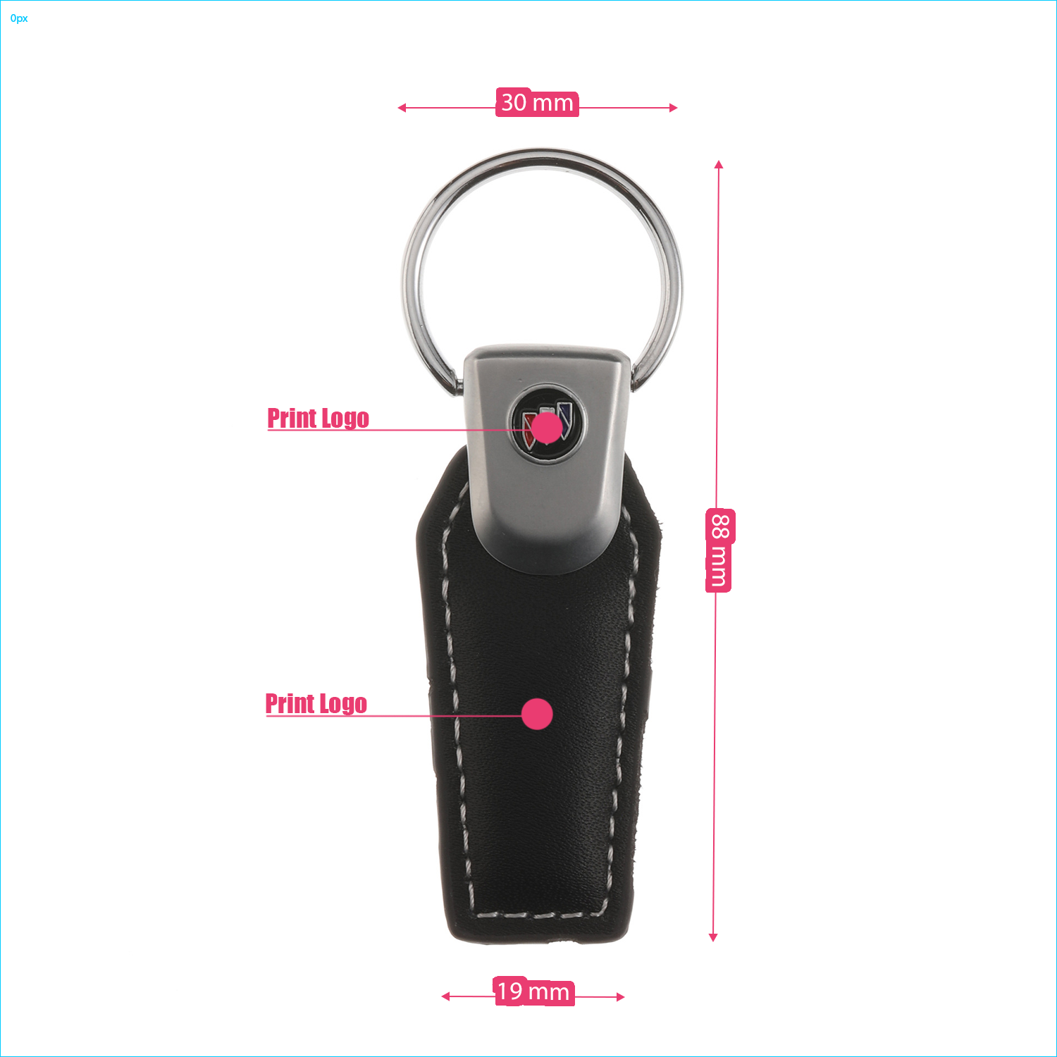 Personalized LOGO Custom PU Leather Keychain 2