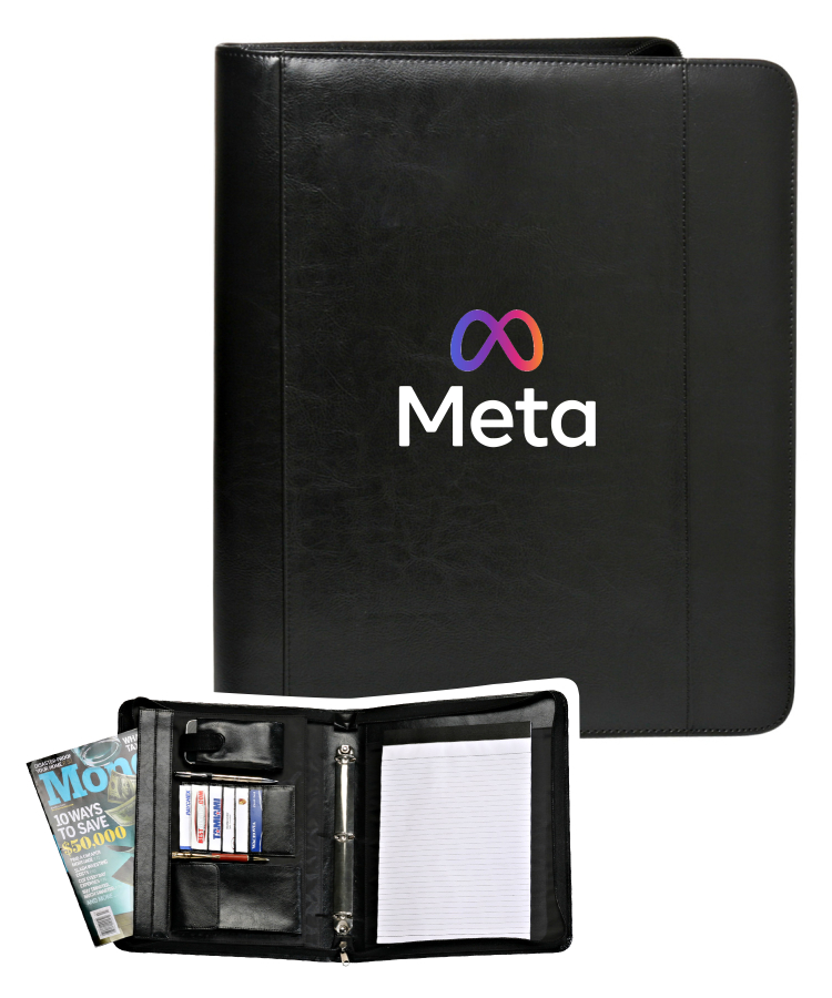 Union Printed Deluxe 3-Ring Zippered Portfolios with Full Color Print 2