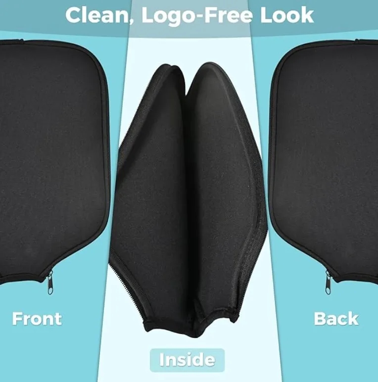 Custom Logo Pickleball Paddle Cover Bulk Wholesale Scuba Fabric Universal Size 4