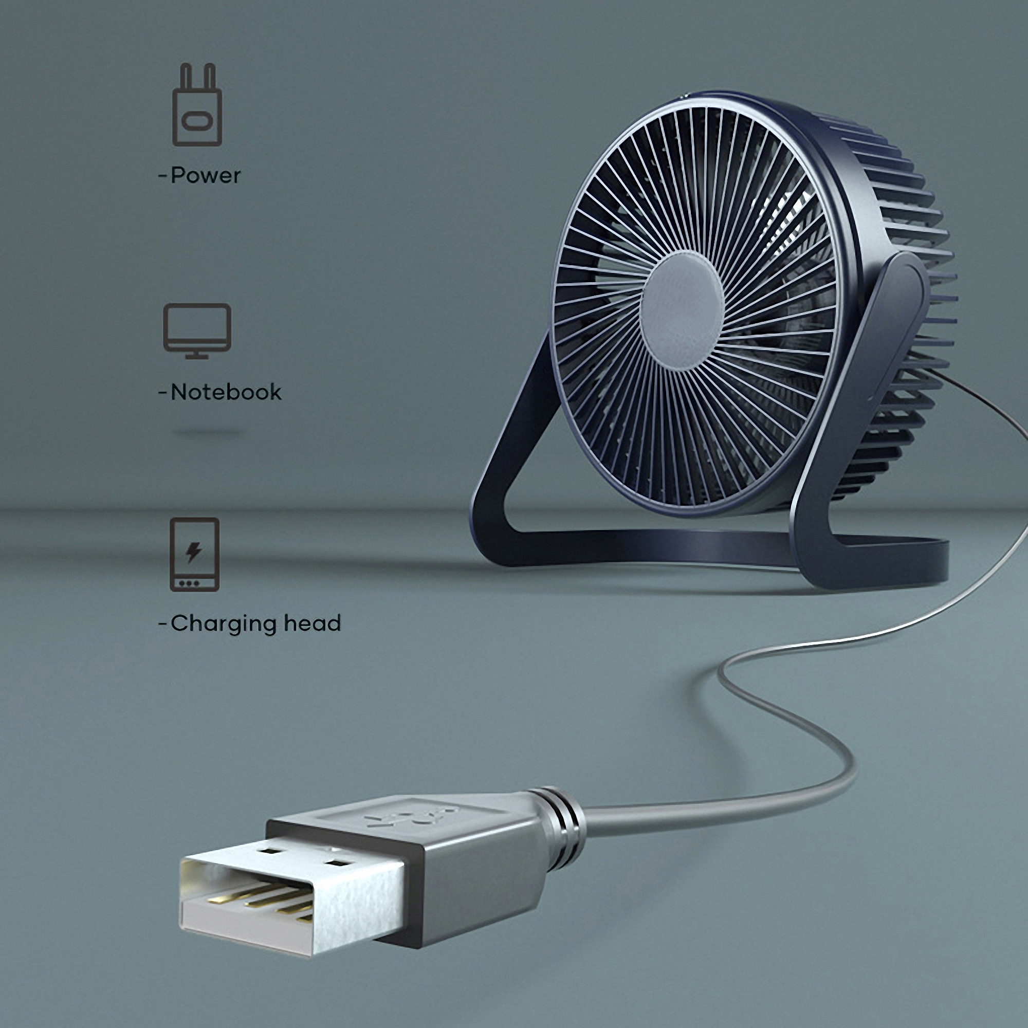 USB Powered Desktop Table Fan 5